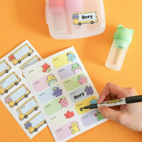 Handwritten Stickers - <br>Personalized Name Tags in a Variety of Cute Animal Designs