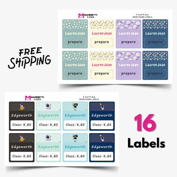 Book Sticky Name Labels