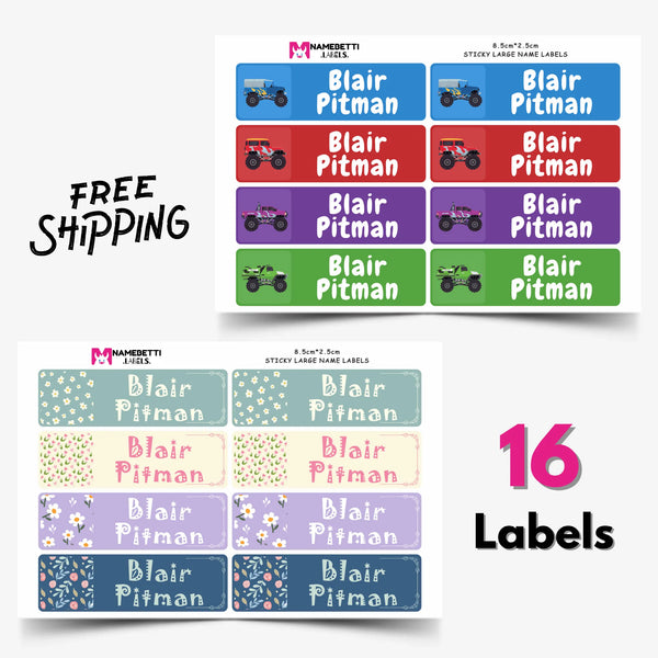 Large Sticky Name Labels