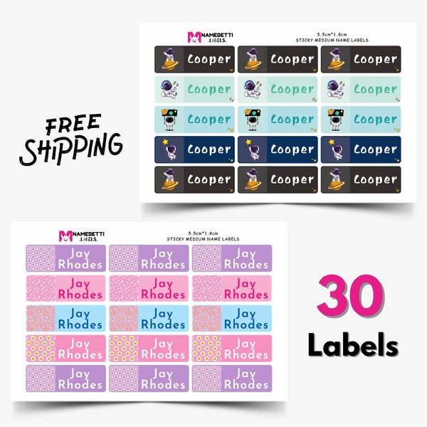 Medium Sticky Name Labels