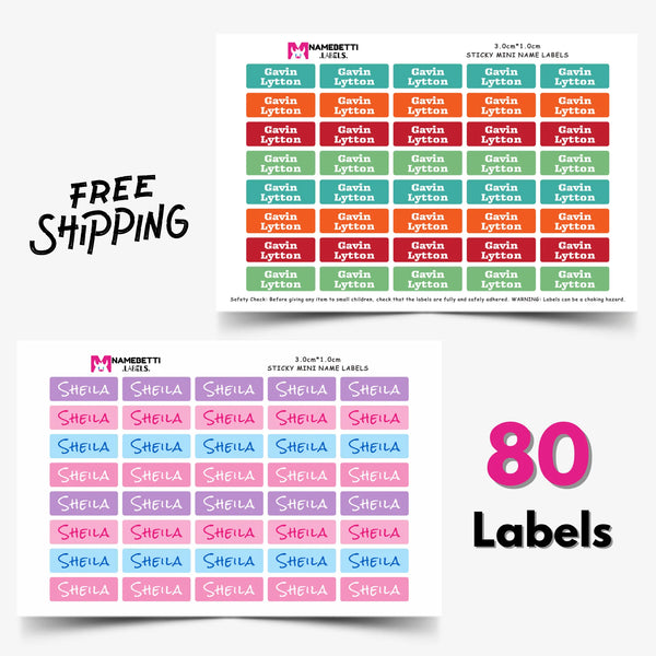 Mini Sticky Name Labels