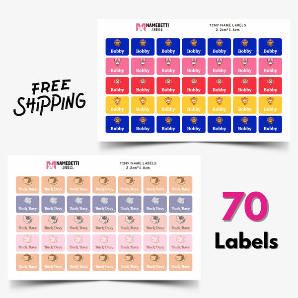 Tiny Sticky Name Labels